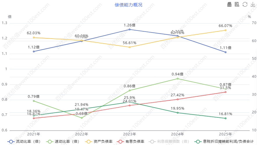 偿债能力概况
